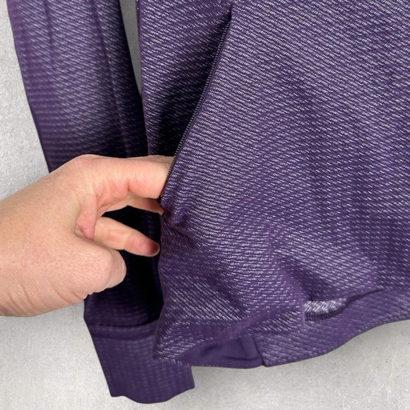 Lululemon Precision Jacket Purple Womens Size 4 Asymmetric Zip Athletic Coat Run - Picture 10 of 15